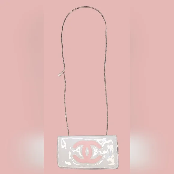 Chanel Patent Leather Crossbody - White/Pink - VIP - Picture 2 of 8